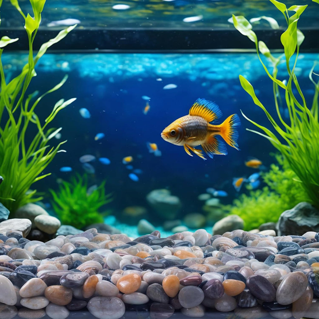 30 lbs River Stones and Pebbles can be Used for Gardening; Aquarium Rocks and Gravel are Suitable for Fish Tank decorationsand Sand Pebbles
