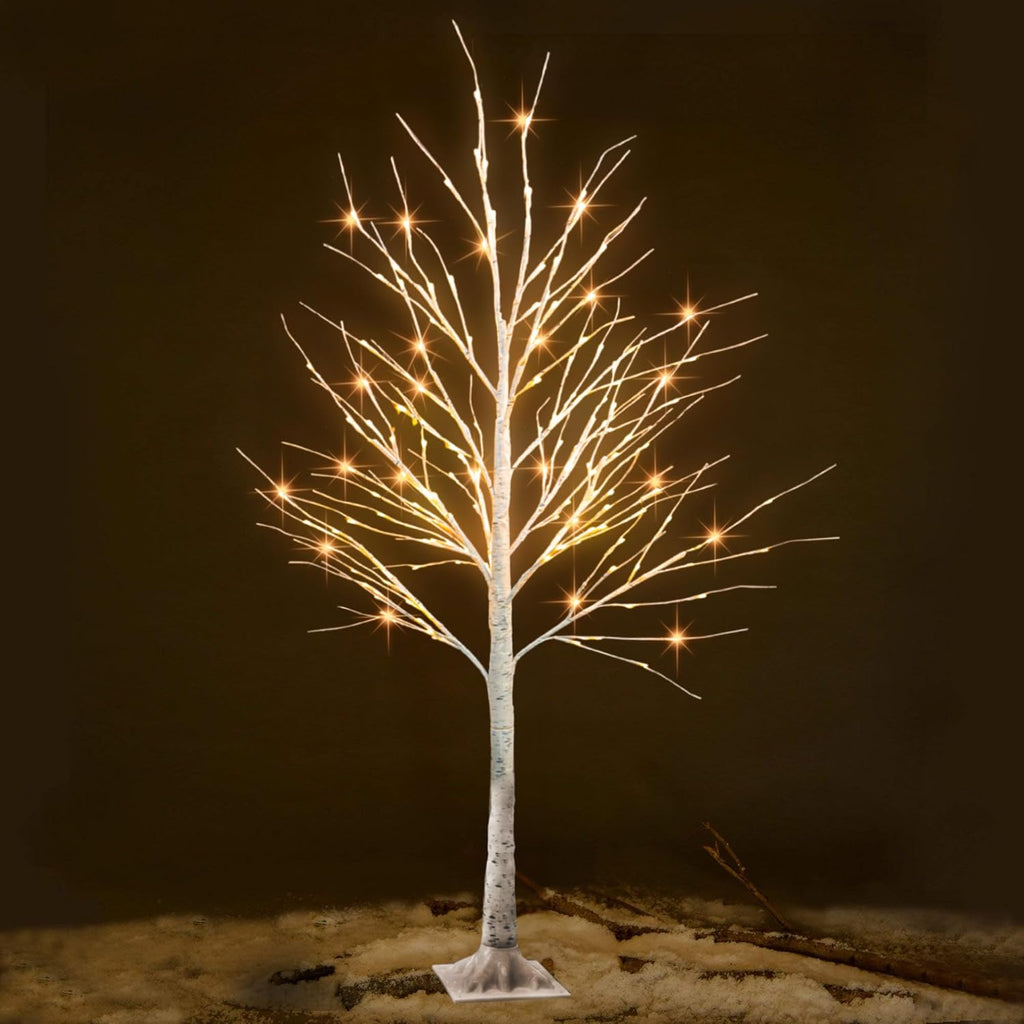 Dazzle Bright 6FT 144 LED 1Pack Lighted Birch Tree, Christmas Deocrations Outdoor Indoor, Decor for Home Room Yard Outside Inside