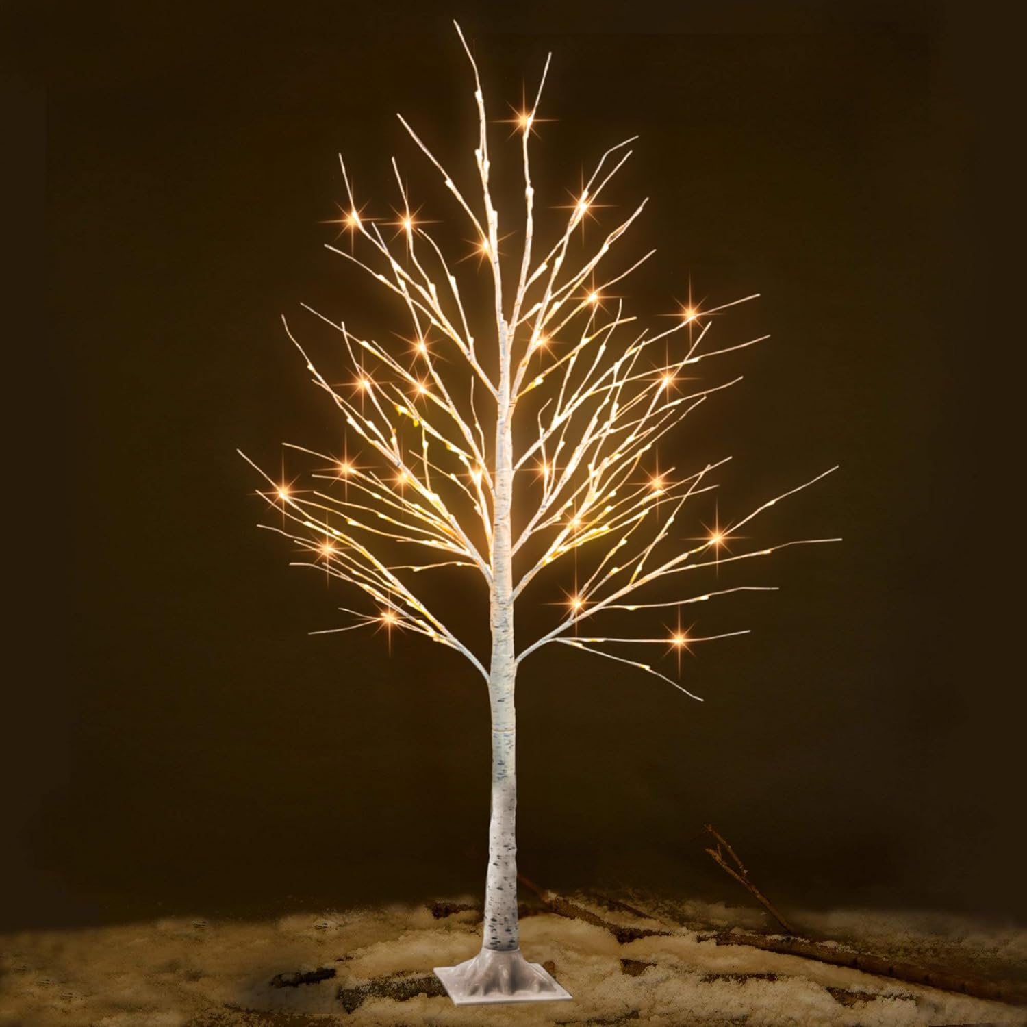 Dazzle Bright 6FT 144 LED 1Pack Lighted Birch Tree, Christmas Deocrations Outdoor Indoor, Decor for Home Room Yard Outside Inside