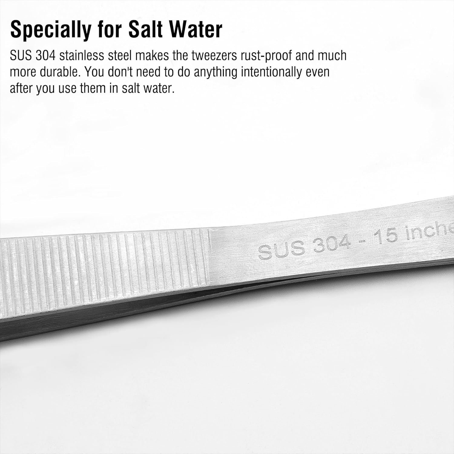 2Pcs 15 inch Extra Long Rustproof Tweezers for Salt & Fresh Water, Heavy Duty Reptile Feeding Tongs for Aquarium & Terrarium, Large Metal Snake Feeding Tongs, SUS 304 Stainless Steel Tweezers
