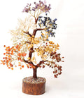 Healing Seven Chakra Gem Tree − Crystal Chakra Bonsai Tree Decoration, Feng Shui Energy Balancing Desk Ornament, Reiki Gift