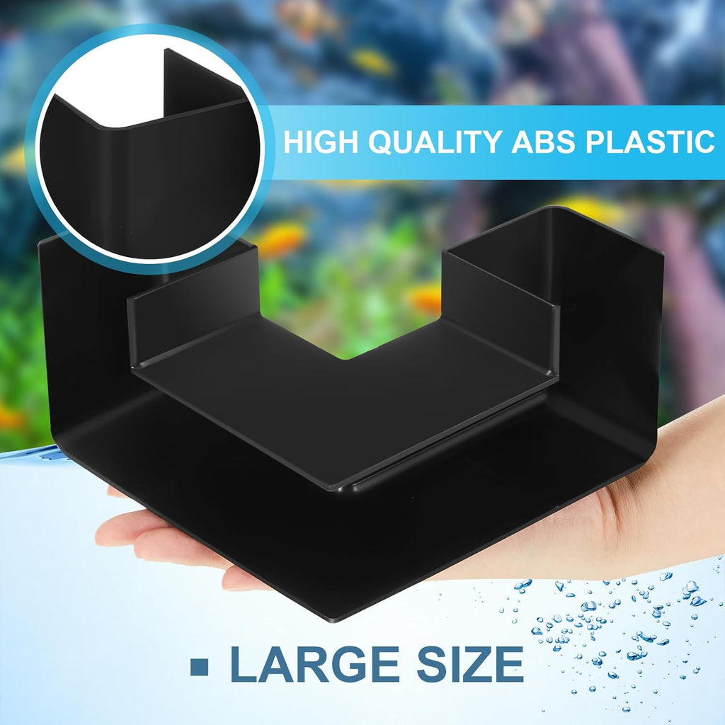 Nuanchu 2 Pcs 5.91" Aquarium Underground Tunnel Large ABS Plastic Fish Shrimp Hideout for Aquariums Black Shrimp Cave Fish Tank Tunnel for Fish Tank Accessories