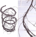 300cm/118inch Flexible Brown Medium Artificial Tree Branches Fake Tree Trunk Garland Rattan Wreath Cherry Blossom Grape Vines Floral for Wall Hanging Front Door Reptile Habitat Decoration