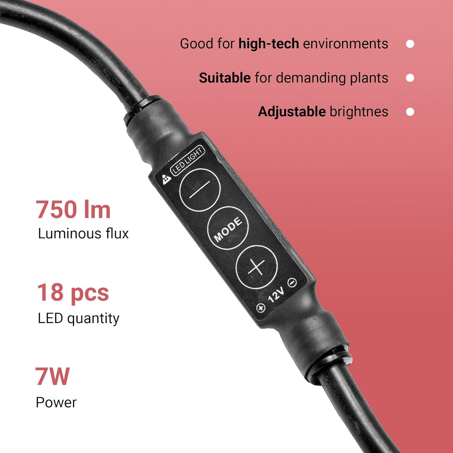 Chihiros C201 Aquarium LED Light - Compact Fish Tank Light with Dimmer - Energy-Saver for Small Aquariums