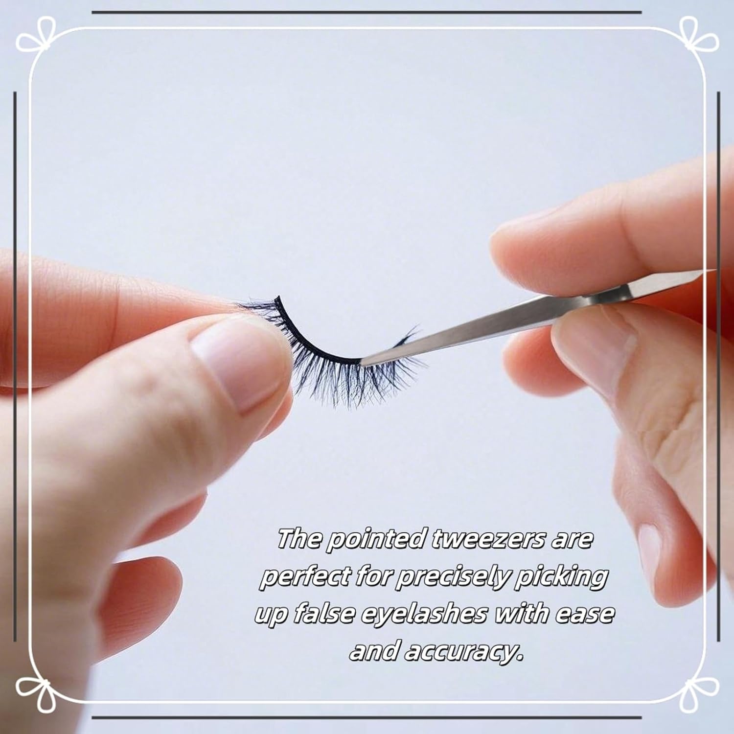 Reverse Craft Tweezers for Crafting Nail Salons Eyelash Extensions Jewelry Making, Long Nail Tweezer with Pointed Tip and Curved Tip, Sticker Locksmith Tools for Unlocking and Journaling (2 Pcs)