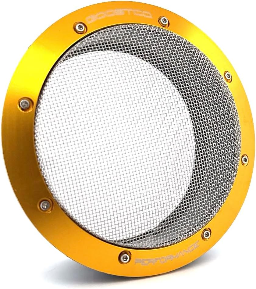 4" Turbo Inlet Screen – High Flow Stainless Mesh Filter – Cone Filter Replacement for Tight Bays & Race Builds – Street Version (4 inch, Gold)