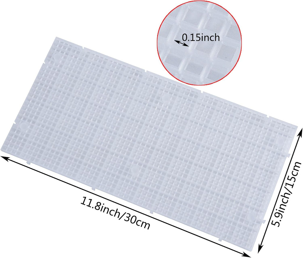ALEGI Plastic Grid Divider Tray Egg Crate Louvre Aquarium Fish Tank Bottom Isolation with Bracket (8pcs)