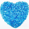 0.88LB Blue Fish Tank Gravel Aquarium Glass Stones Sea Glass Pebbles Aquarium Gravel Rocks Fish Tank Rocks, Beads Pebbles Rock Sand Glass Gems Stones for Vase Filler Fish Turtle Tank Decoration