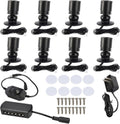YaeCCC Dimmable LED Mini Spotlight Jewelry Showcase Display Lights Black Shell Surface Mount (Pack-8,Daylight 6400k)