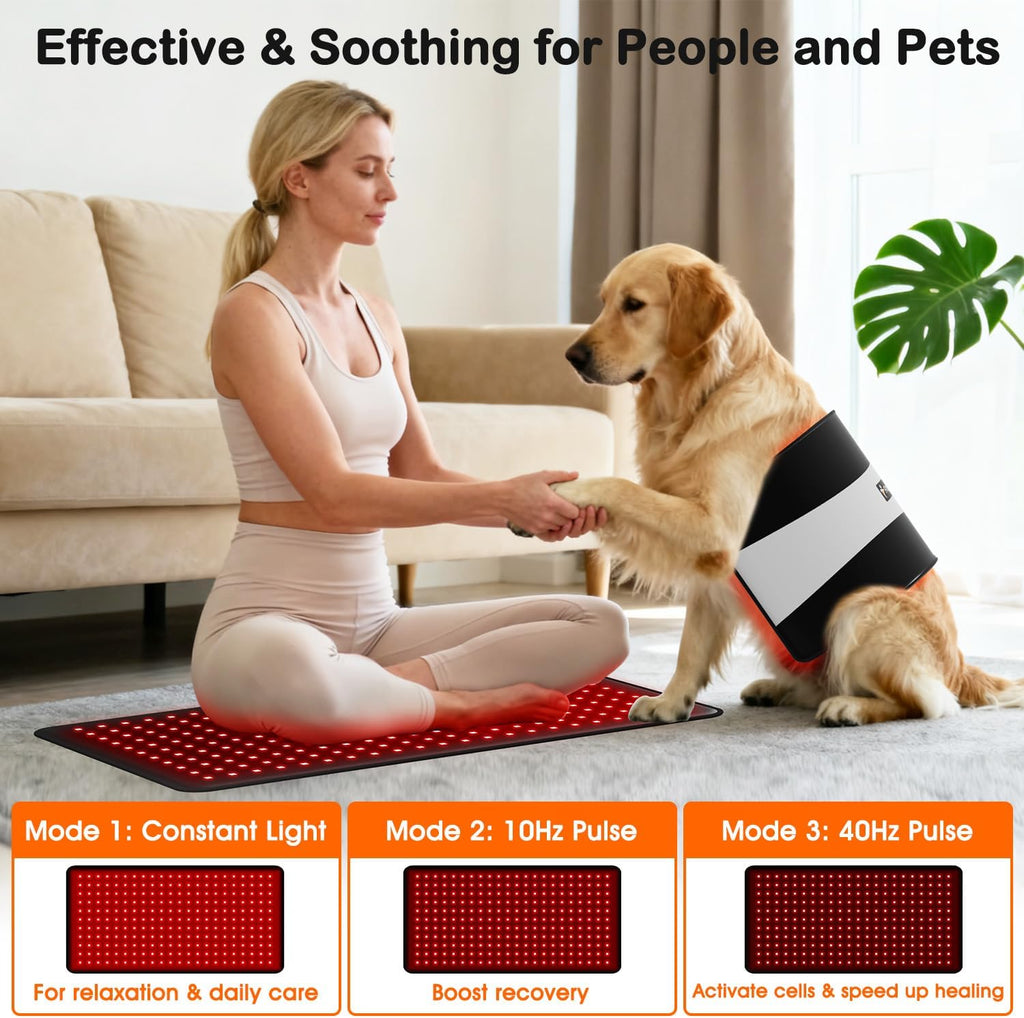 Red Light Therapy for Body, 24"x12" Large Near Infrared Light Therapy Wrap, 242 LEDs Red Light Therapy Pad for Back, 660nm and 850nm Home Light Therapy Belt for Hip/Knee/Shoulder/Joint