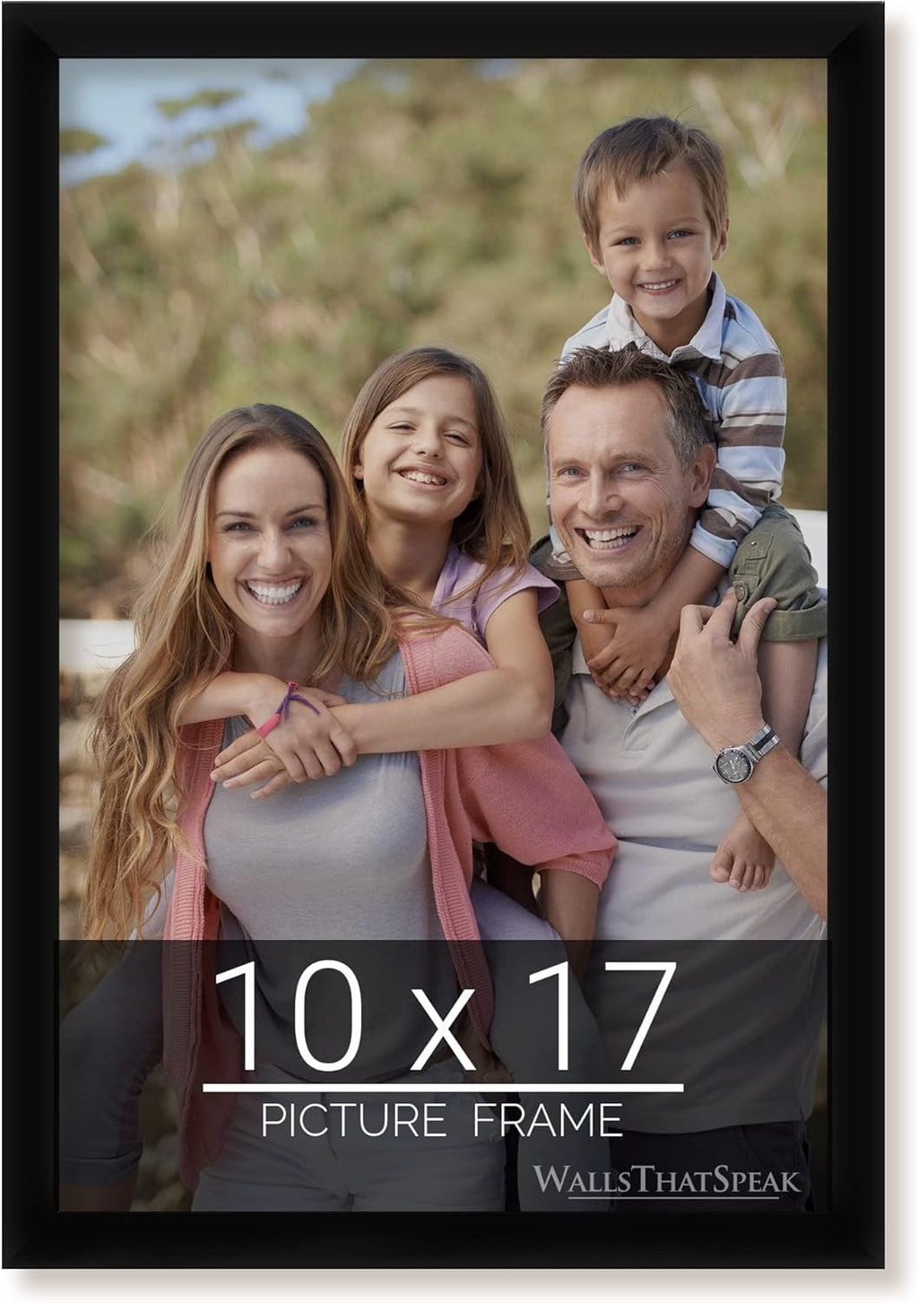 wallsthatspeak 10x17 Black Picture Frame for Puzzles Posters Photos or Artwork