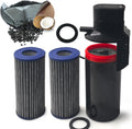 4PCS Upgraded Activated Carbon Micron Cartridge Replacement for Marineland Magnum Polishing Internal Canister Filters (ML90770), 2 Cartridge & 2 Rubber Gasket Compare to Part PA0140
