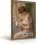 HLiWEGNS Vintage Bronze 24x30 Frame – Poster Frame with Aged Bronze Finish – Picture Frame for 24 x 30 Artwork, Canvas Prints, Puzzles, and Wall Decor