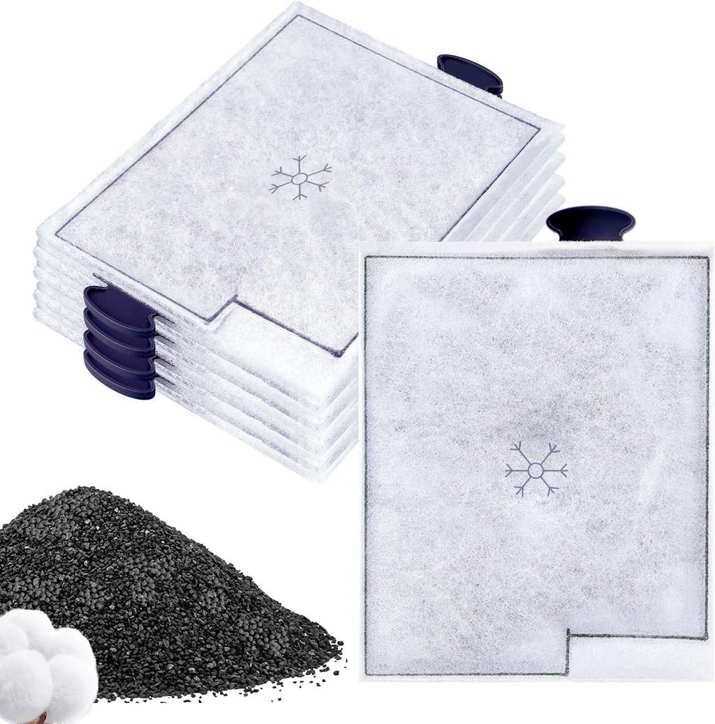 10Pack Large Replacement Filters Cartridges Compatible with Aqueon QuietFlow LED Power Filter Size 20/30/50/75 & E Internal Power Size 40 & Canister Filter Size 200/300/400 & Zilla Size 40