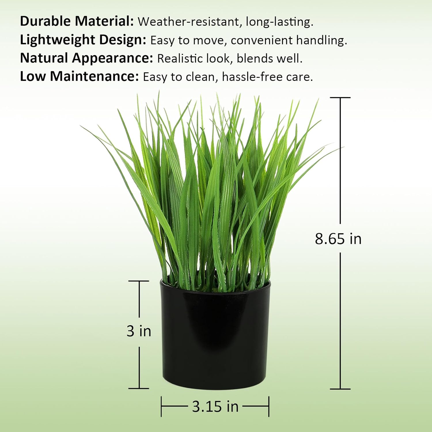 Fake Plants Indoors Potted Wheat Grass Faxu Plants for Desk Table Shelf Decor, Artificial Plants Greenery Indoor for Bathroom Office Kitchen Living Room Farmhouse Home Decoration