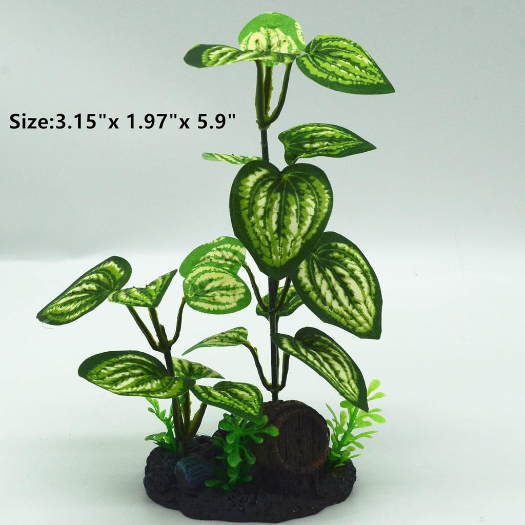 EDGCTYU Aquarium Silk Plants for Betta Fish Tank, Aquarium Plant Aquatic Water Grass Foreground Decor，Fish Tank Decorations(4PCS Green Grasses)