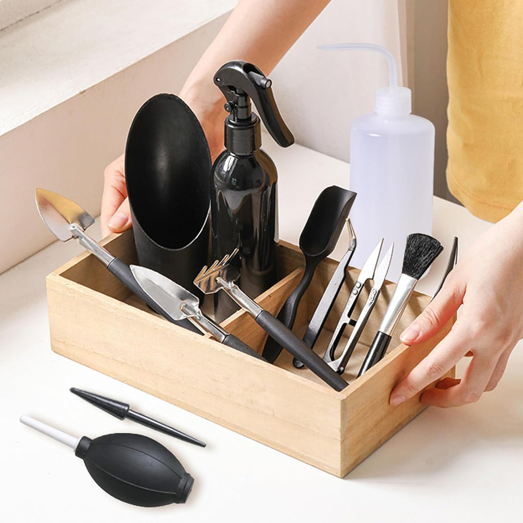 13Pcs Succulent Tools Set Mini Garden Tool Kit Transplanting Tools for Succulent Care Miniature Gardening Plant Watering Houseplant