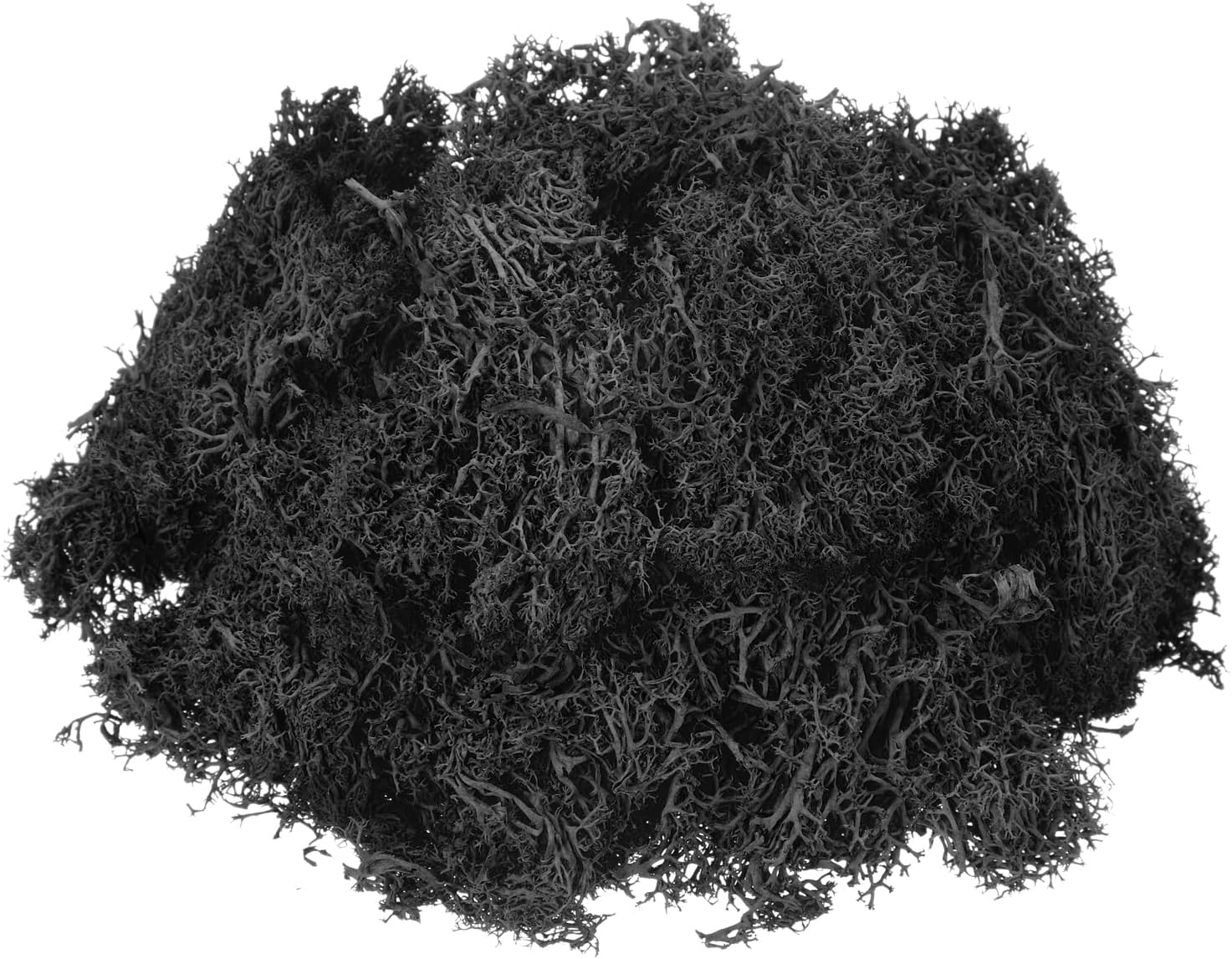 MECCANIXITY 3oz Preserved Reindeer Moss, Black Decorative Artificial Fake Moss for Potted Plants Indoor Crafts Lichen Centerpieces Decor
