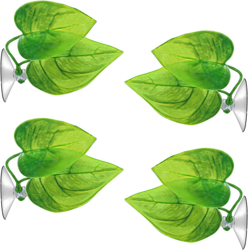 URATOT 4 Pack Betta Fish Leaf Pad Simulating The Natural Habitat for Betta Spawning Grounds Breeding Resting Bed