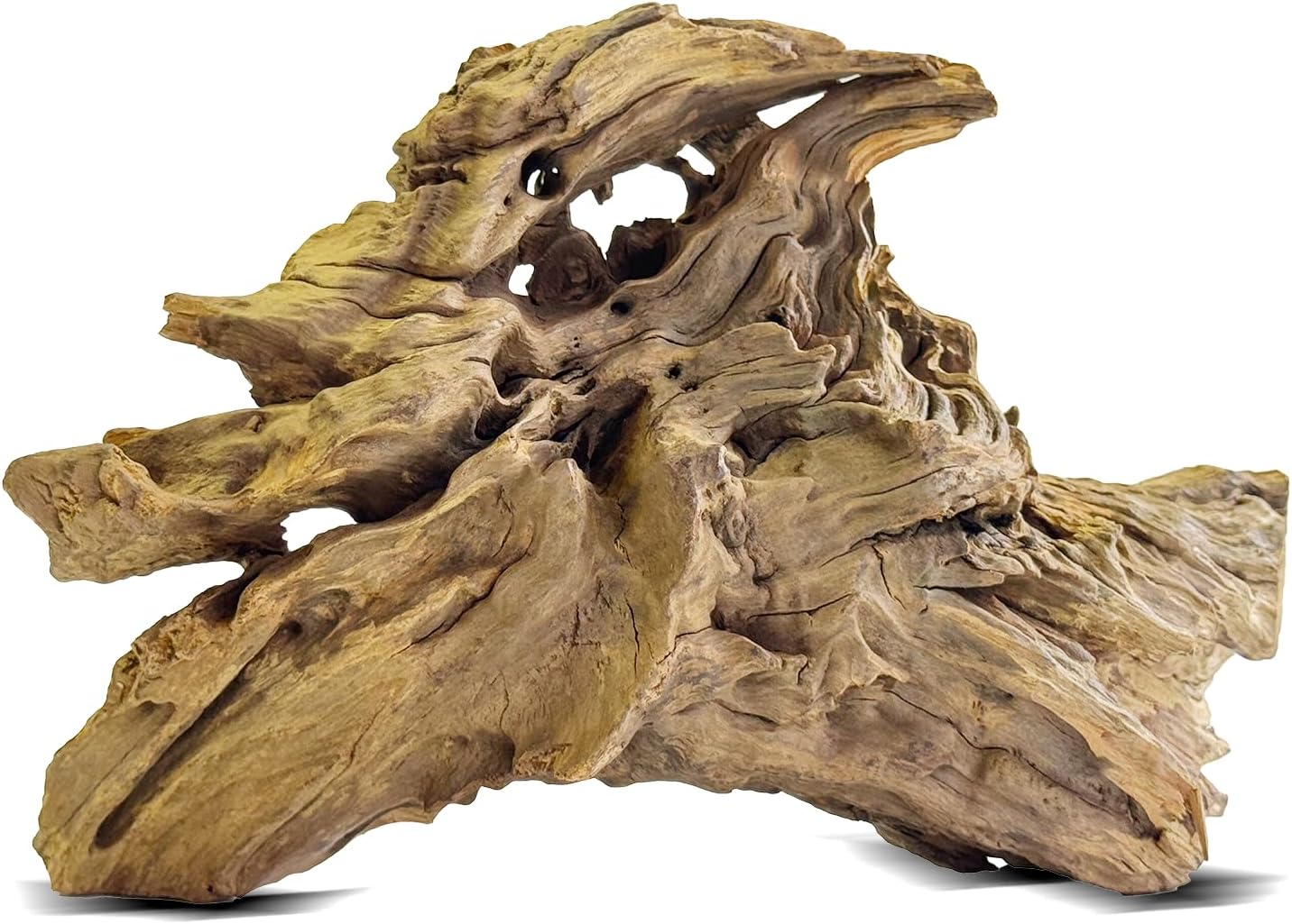 Natural Driftwood for Aquarium Decor,Reptile Habitat&Home DIY Decor,Naturally Unique Shapes Weathered Wood,Easy to Use S-(6-8 Inch/0.9-1.3 Lbs)-Pack of 1