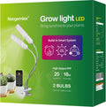 A Plus Smart LED Grow Lights for Indoor Plants - Real Time Sunlight Brightness Simulation, Full Spectrum Grow Light with 2-24 Hours Timer, Auto on/Off, Independent Control Dual Heads, Dimmable