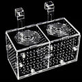 Hamiledyi Acrylic Breeding Isolation Box - Transparent Aquarium Hatchery for Guppy/Shrimp/Small Fish, Safe Nursery Tank with Air Tube & Suction Cups(7.8" × 3.9" × 3.9")