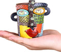 Mini Face Planters Pots Head, Abstract Colorful Graffiti Cute Mini Pots for Plants with Drainage, Ideal for Indoor Outdoor Unique Planters for Plants (Colored)