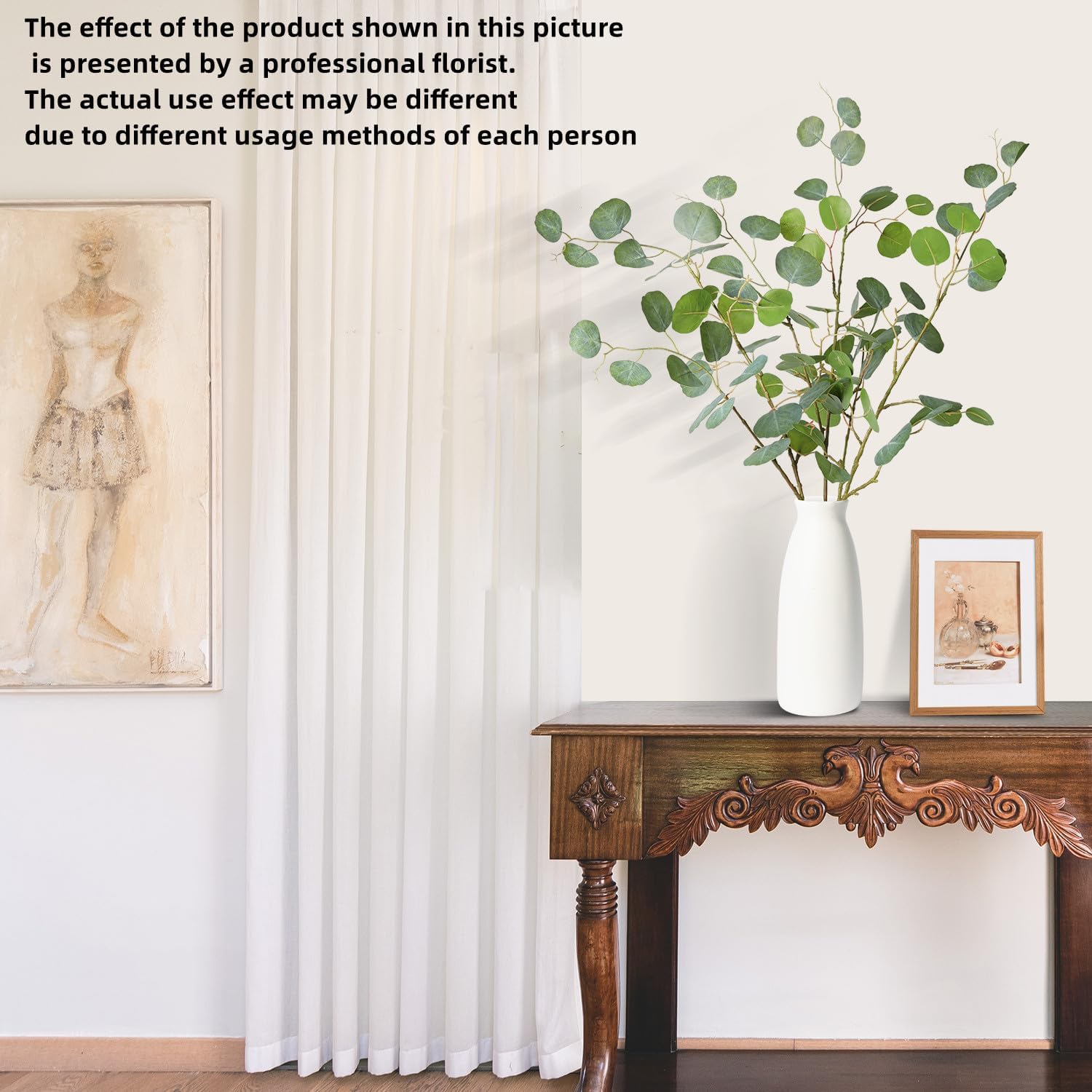 Melorca&Guilla Artificial Plants,3PCS 43.3" Green Large Fake Eucalyptus Faux Branches for Vase,Faux Greenery Stems for Shop Garden Office Home Décor