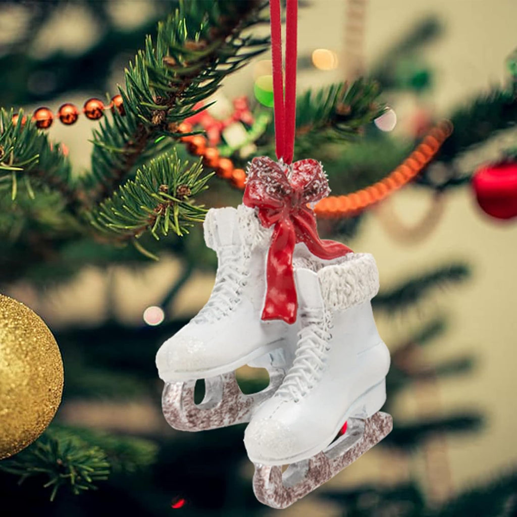 Decorative Ice Skate Christmas Ornament - Ice Skate Decorative Hanging Ornaments for Christmas Tree Figurine Ornaments High 3.46 Inch Braxio