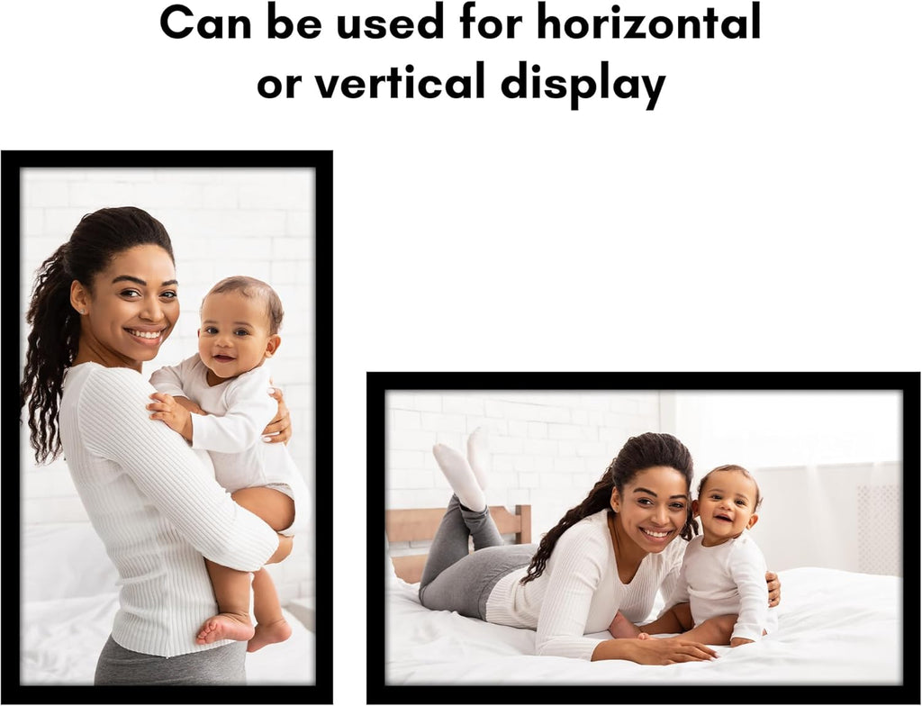 Americanflat 16x28 Picture Frame with Polished Plexiglass - Black Picture Frame - Wide Photo Frames Made of Engineered Wood for Vertical or Horizontal Wall Display - Epic Collection - Black