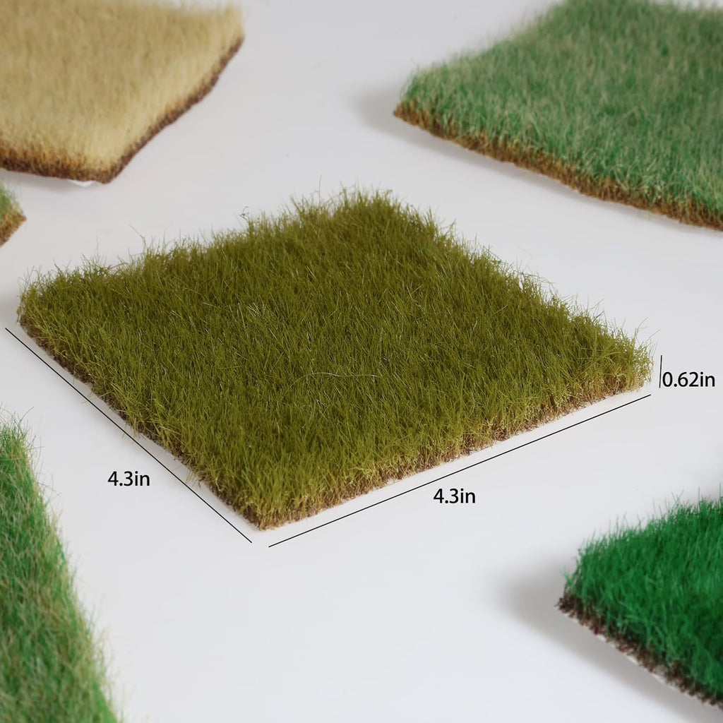 16mm Tall Diorama-Flowers-Grass Hand-teared Grass Verdant Canopy Green Static-Grass for Model-Train-Scener Wargaming-Terrain ，Dioramas & DIY Crafts