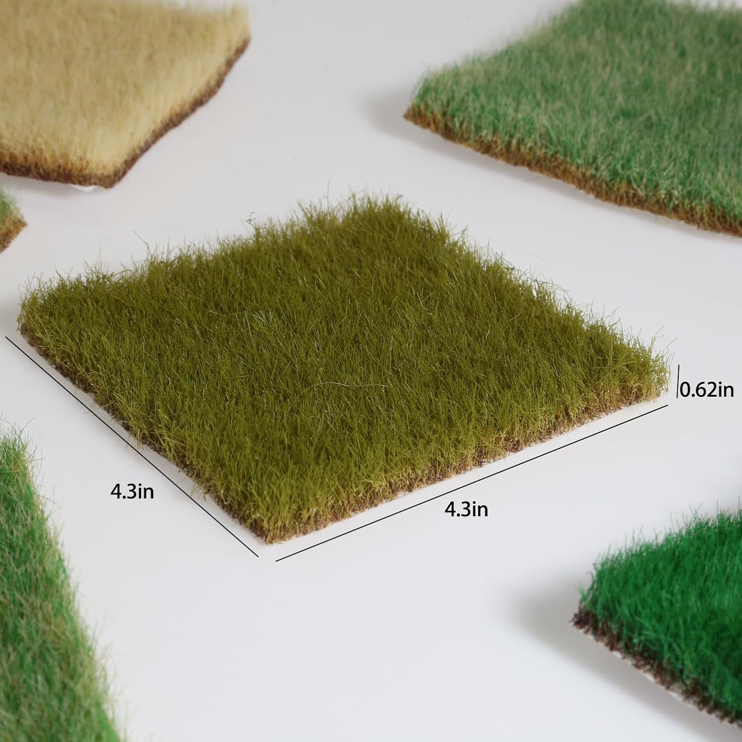 16mm Tall Diorama-Flowers-Grass Hand-teared Grass Sunlit Lime Green Static-Grass for Model-Train-Scener Wargaming-Terrain ，Dioramas & DIY Crafts