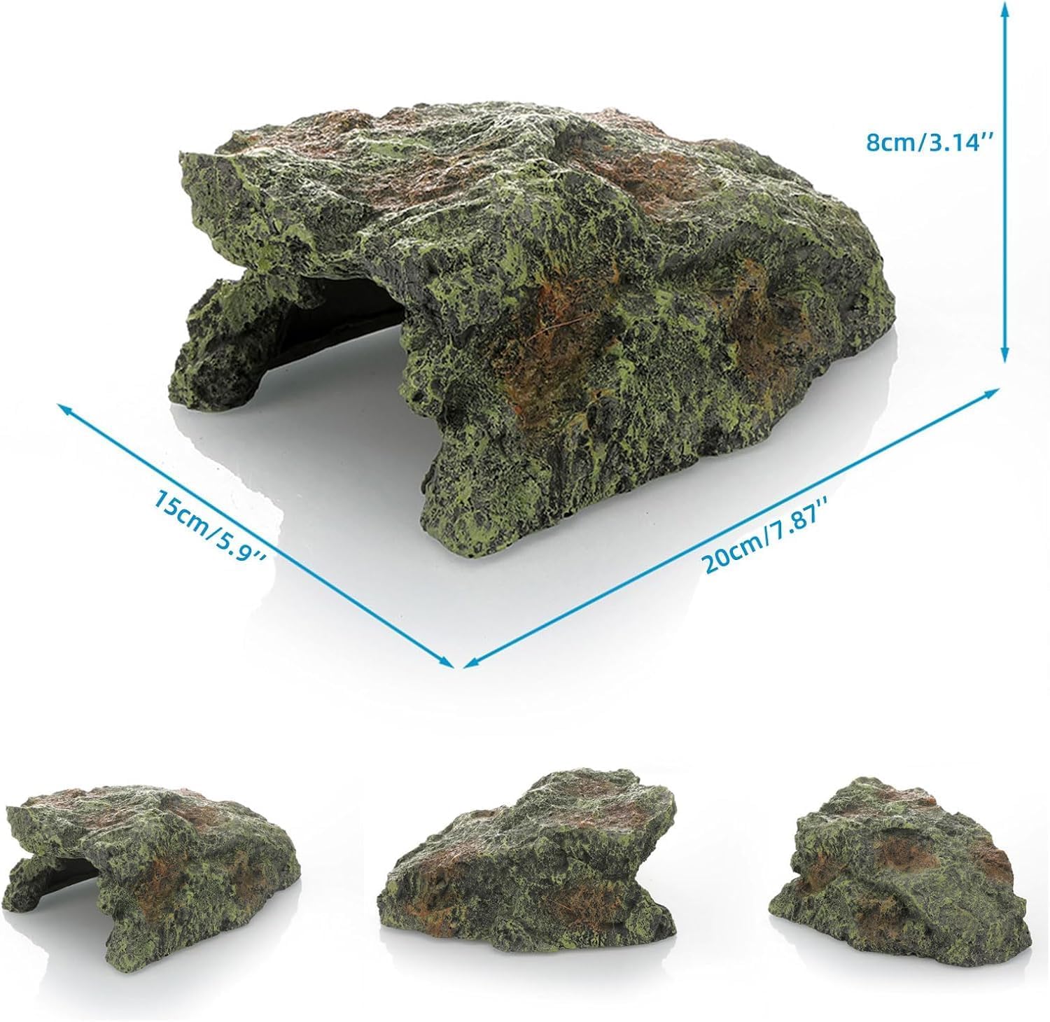 Bearded Dragon Reptile Hideout Cave,Natural Habitat Decor for Bearded Dragon, Leopard Gecko, Lizards Turtles,Terrarium Tank Accessories