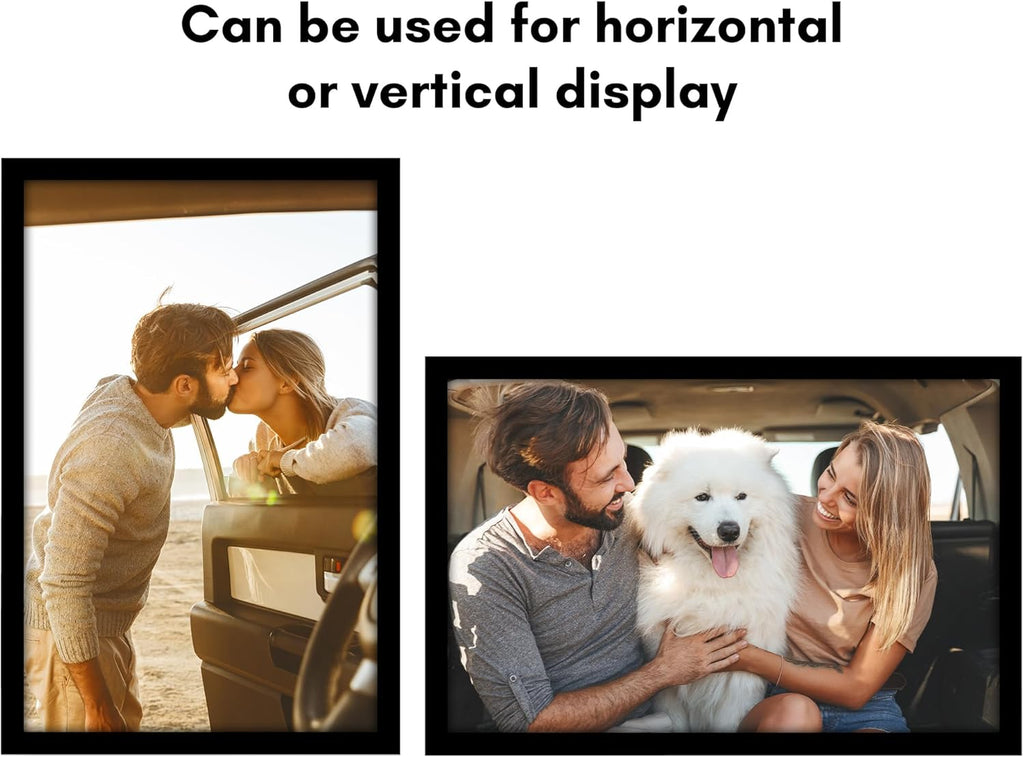 Americanflat 16x25 Poster Frame with Polished Plexiglass - Black Picture Frame - Wide Photo Frames Made of Engineered Wood for Vertical or Horizontal Wall Display - Epic Collection - Black