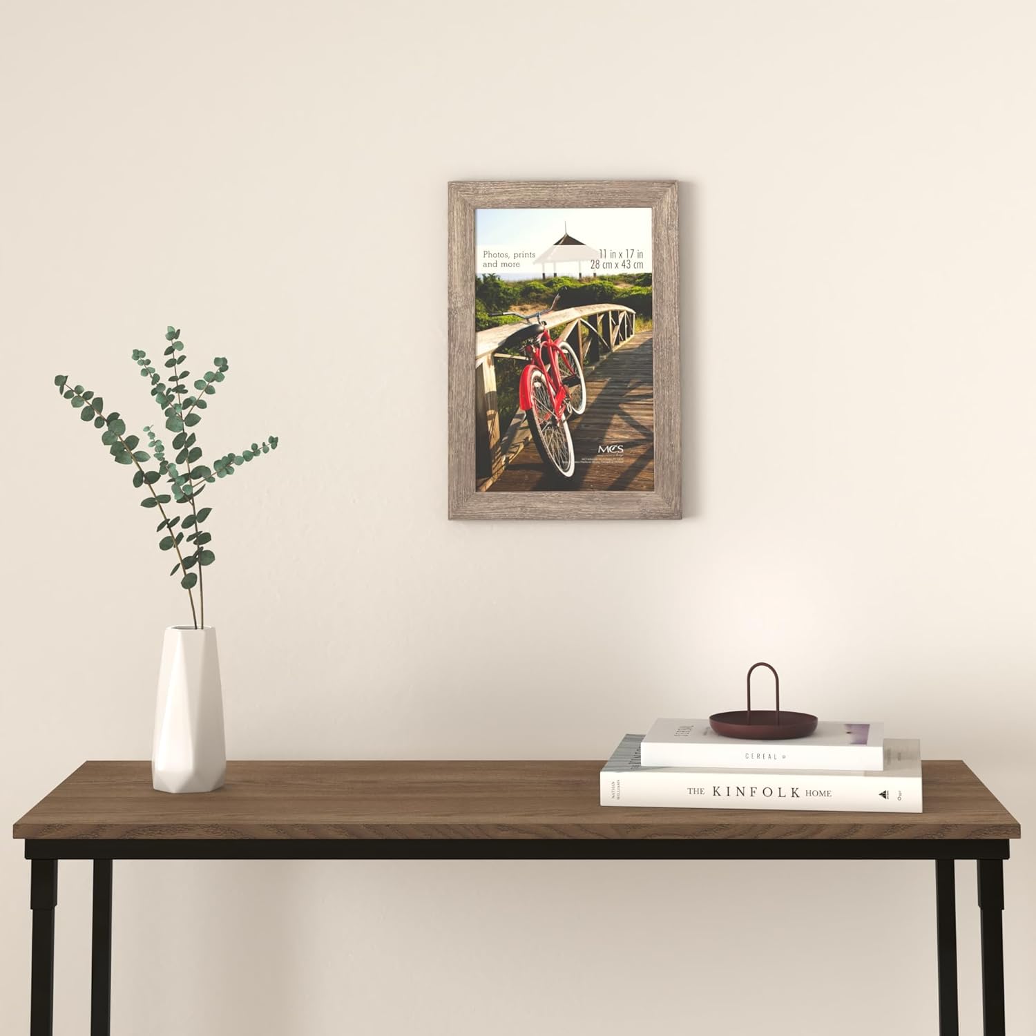 MCS Museum Poster Frame 11x17 Barnwood, Vertical & Horizontal Wall Hanging Large Picture Frame for Photos, Posters & Art Prints (1-Pack)