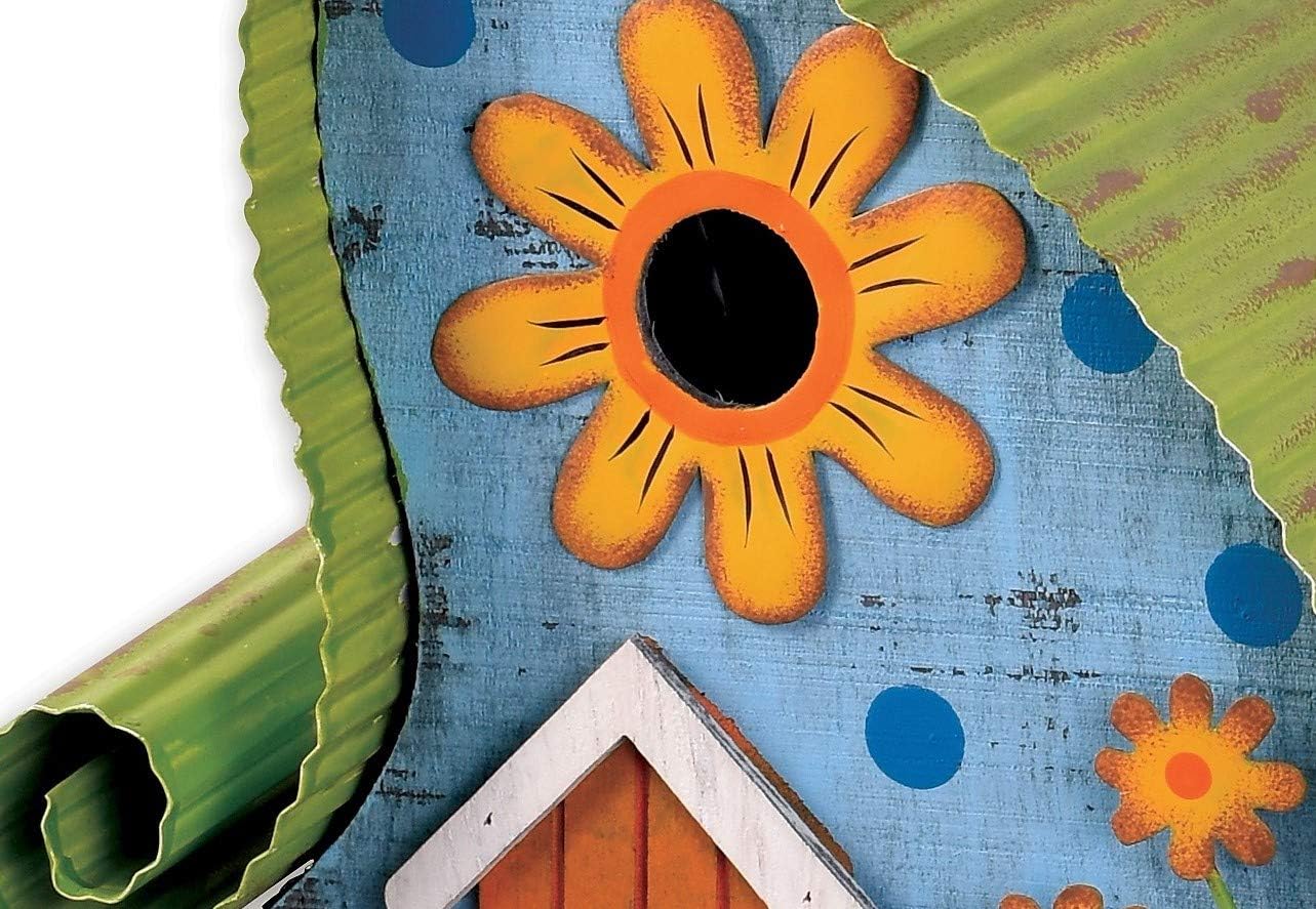 Sunset Vista Designs Country Gardens Getaway Fairytale Decorative Birdhouse, Green & Blue