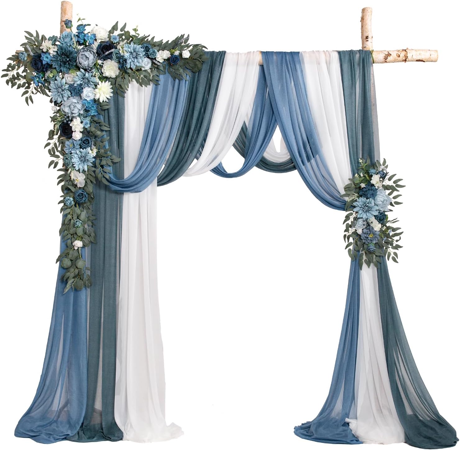 TINGE TIME Artificial Arch Flowers Kit Pack of 5, Wedding Decorations for Reception with Hanging Flowers, Wedding Arch Silk Floral Arrangements Ceremony Backdrop Bridal Shower Outdoor Party Decor