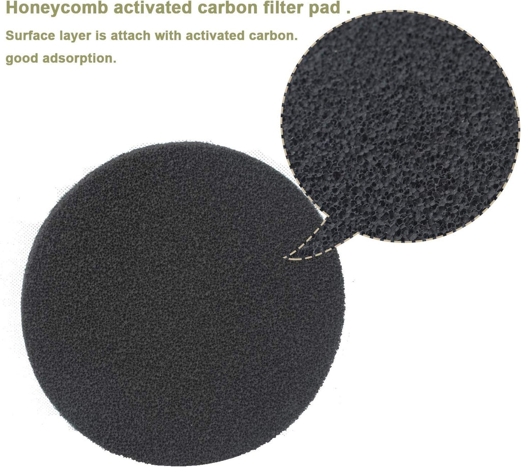 Fx4 Carbon Filter Pads Compatible with Fluval FX4 FX5 / FX6 Canister Filter,Replacement Carbon Impregnated Foam Pads Aquarium Filter Media Pack of 6
