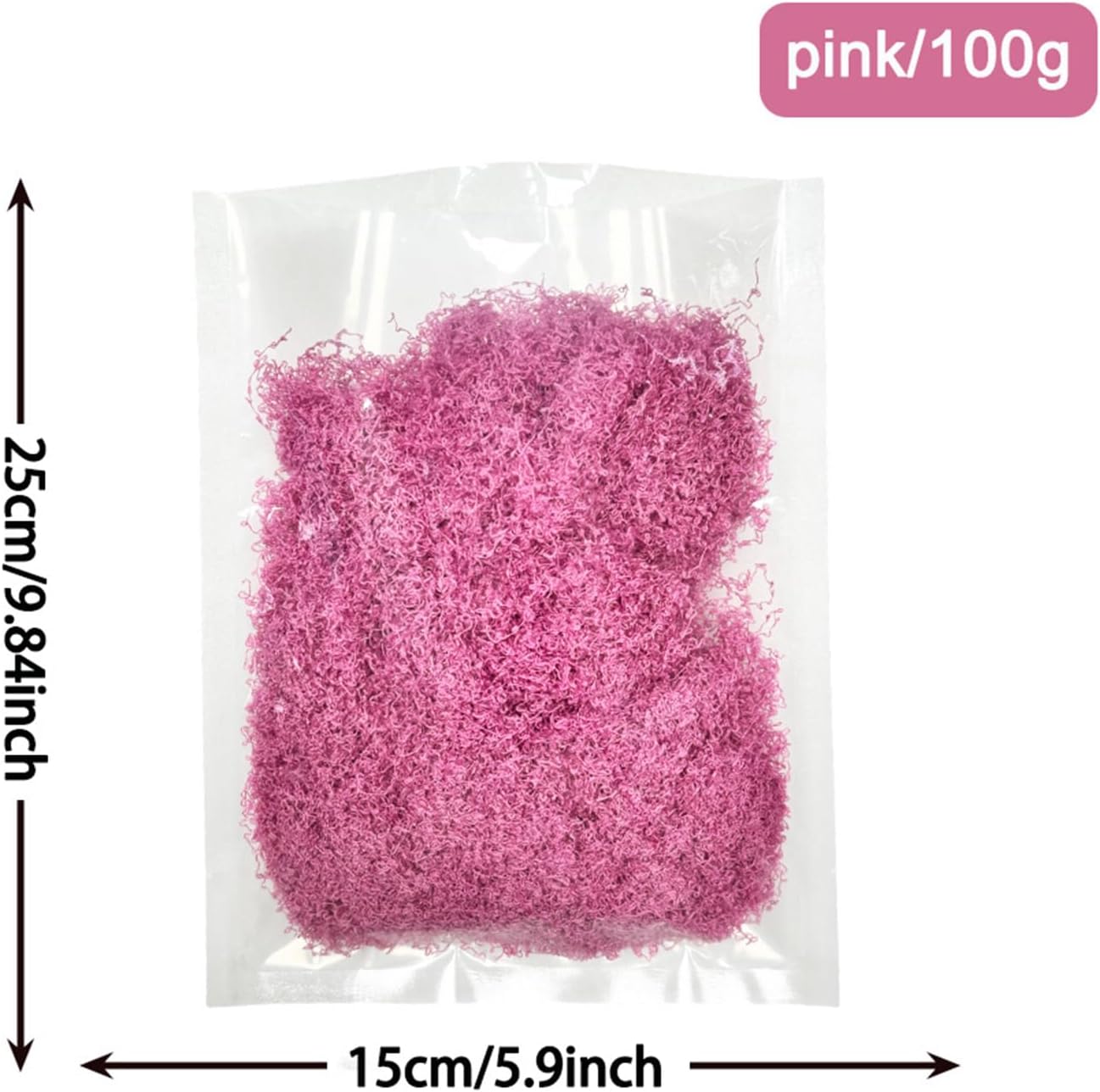 Artificial Faux Moss, Fake Moss for Crafts Preserved, Artificial Moss for Crafts, Artificial Moss for DIY Scenery, Fake Moss Decor Decorative Table, Fairy Garden, Floral Wedding (Pink)