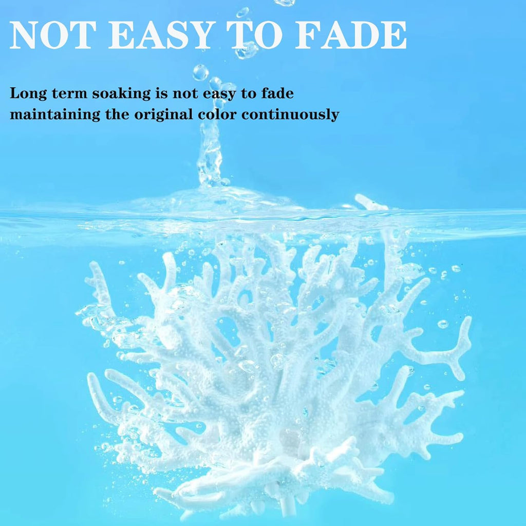 Besimple Artificial Aquarium Coral Ornament Plastic Fish Tank Plants Decoration for Aquarium Landscape (White)