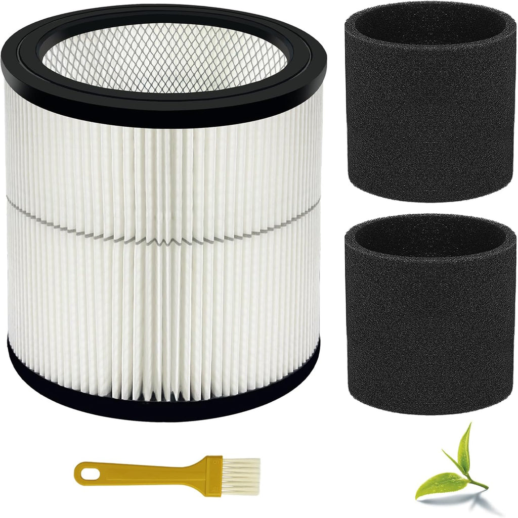 17884 Replacement Filter Fits Craftsman 6 8 12 16 Gallon Wet Dry Vacuums, Replaces 9-17884 General Purpose Vac Filter with 2x Wet Foam