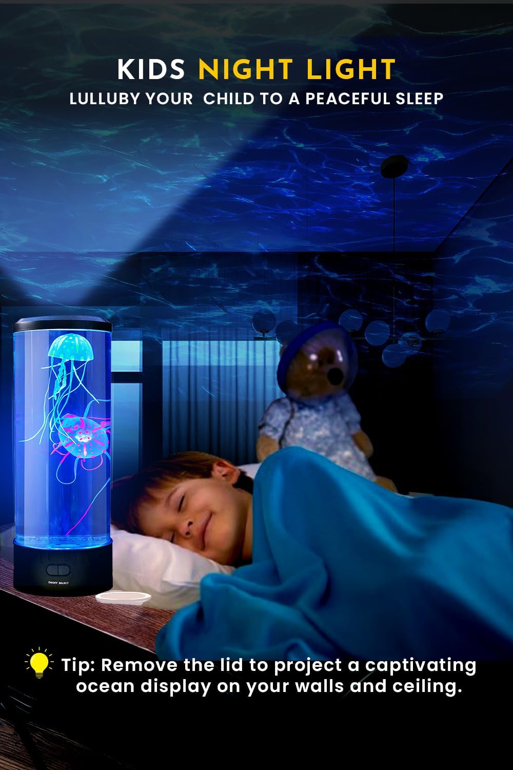 Brewish Jellyfish Lamp with 20W Bluetooth Speaker (Upgraded Motor 2025), 16 Color Changing Mood Lamp, 5 Modes Aquarium Night Light for Kids, Gift for Adults, Kids, Sensory Lights for Autistic Children
