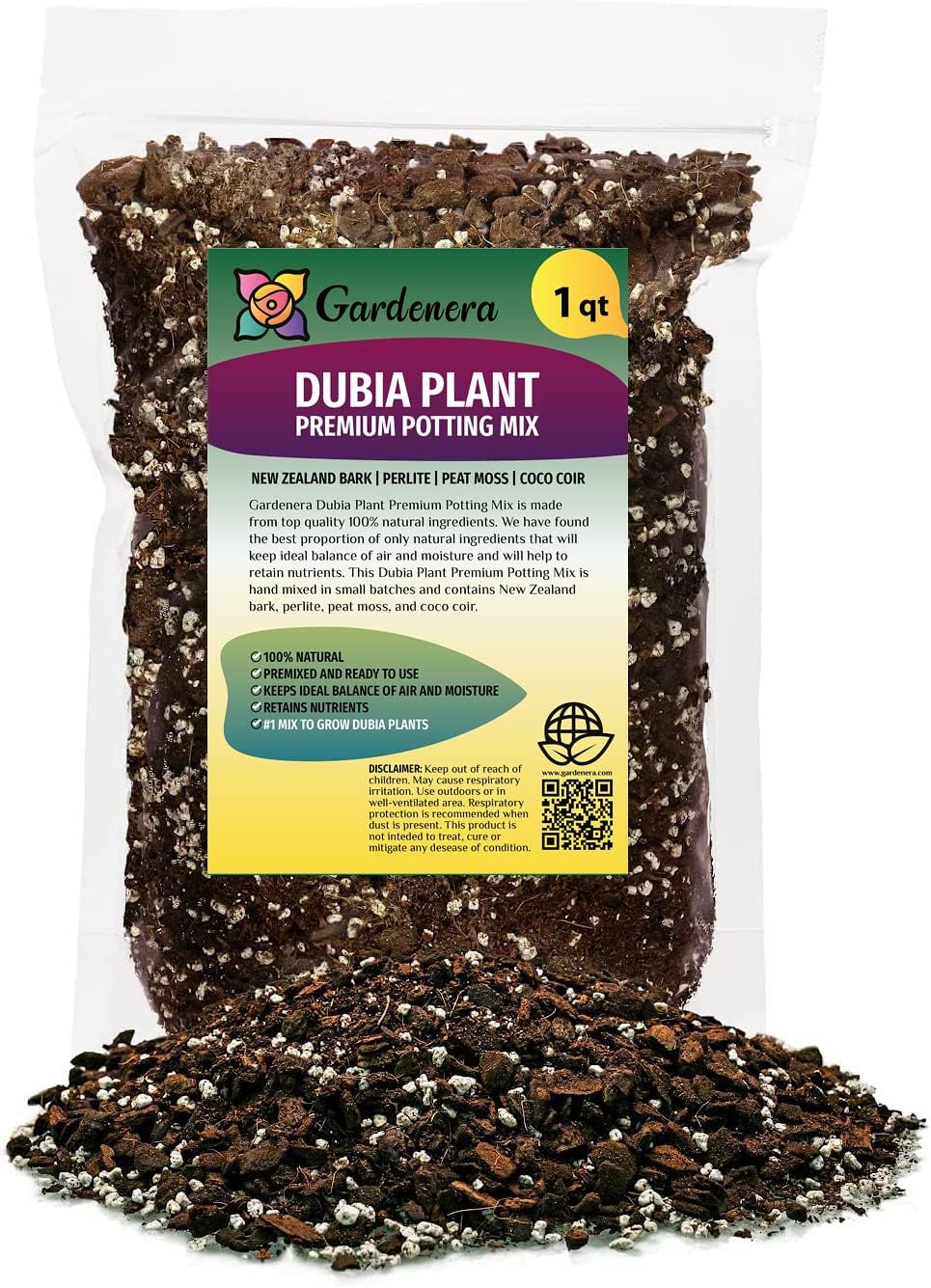 Premium Monstera Dubia Plant Potting Mix - Enhanced Aeration and Nutrient Retention - 1 Quart