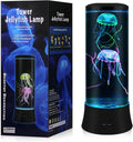 Meloki Floating Jellyfish Lamp - Electric Jelly Fish Light Lamp with Auto Color Changing, Ultra-Quiet Water Pump, Holiday Gift for Kids Men Women, Home Room Mood Decor