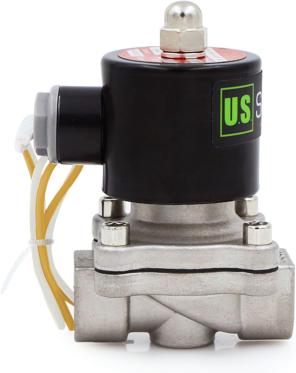 U.S. Solid Stainless Steel Electric Solenoid Valve 110VAC Normally Closed Air Water (1/2 Inch)