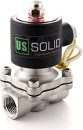 U.S. Solid Stainless Steel Electric Solenoid Valve 110VAC Normally Closed Air Water (1/2 Inch)