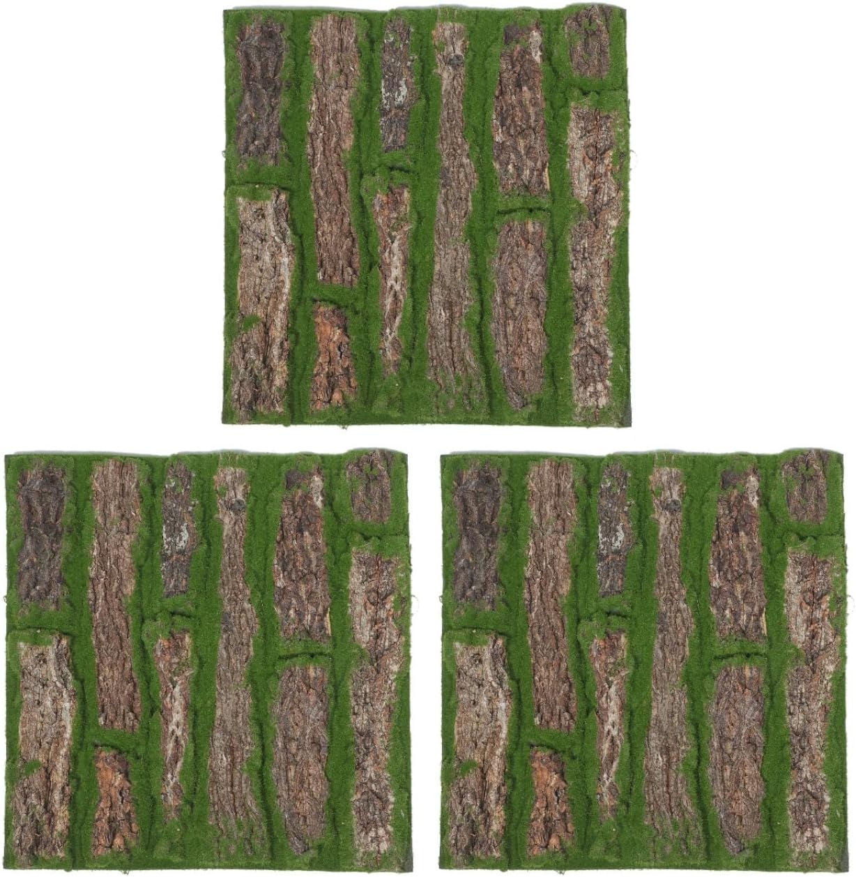 Artificial Moss Mat 3Pcs - Realistic Fake Moss Turf for Micro Landscape Fairy Garden Succulent Planter Indoor Outdoor Home and Office Decor