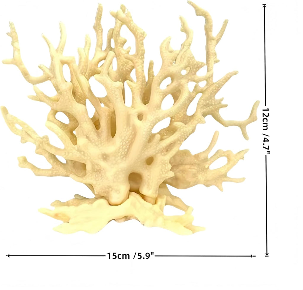 Fish Tank Decorations,Aquarium Corals Decoration, Aquarium Ornaments, Fish Tank Coral, Aquarium Corals Decoration, Fish Decorations for Aquarium (Yellow, Medium)