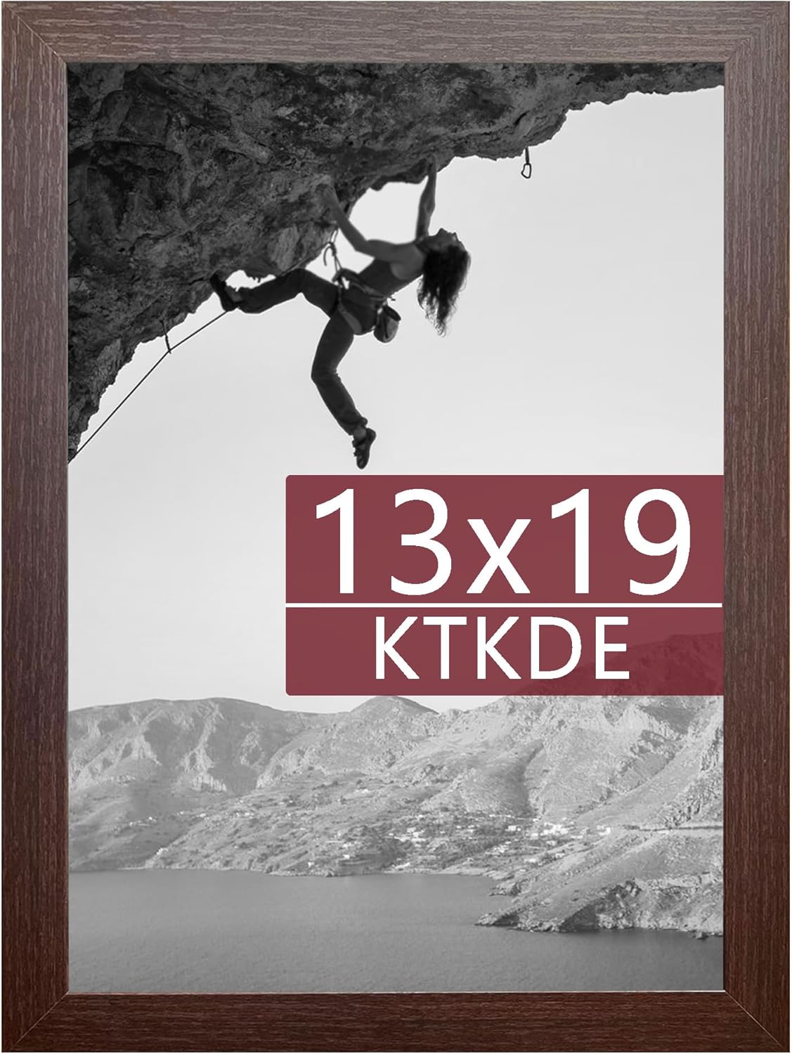 KTKDE 13x19 Picture Frame, Wall Gallery Poster Frames Wooden, Shatter Resistant Glass, Rectangle Photo Frame for Photos,Studio Hanging Posters & Best gift