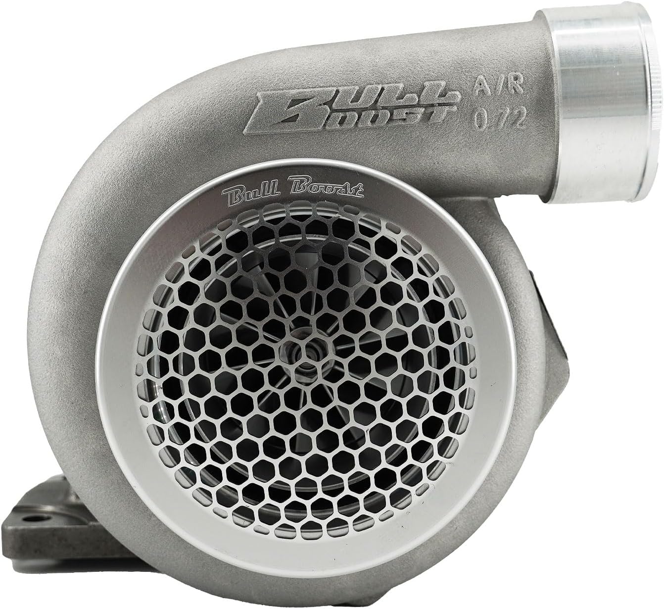 Billet 4" Inch Turbo Inlet Guard Velocity Stack Adapter Bellmouth Intake Hex SILVER